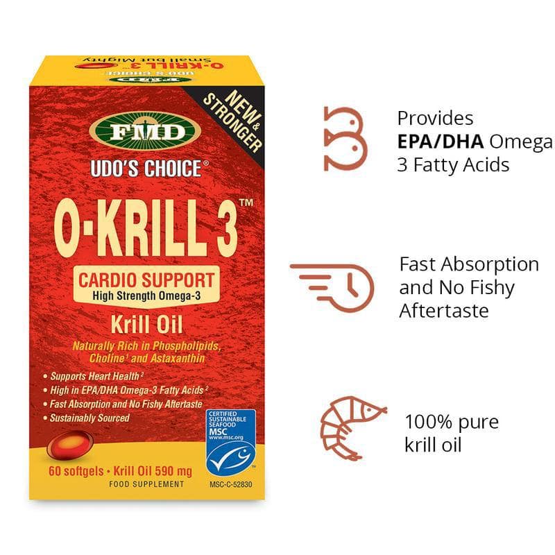 Flora O-Krill3 Cardio support 590mg 60's