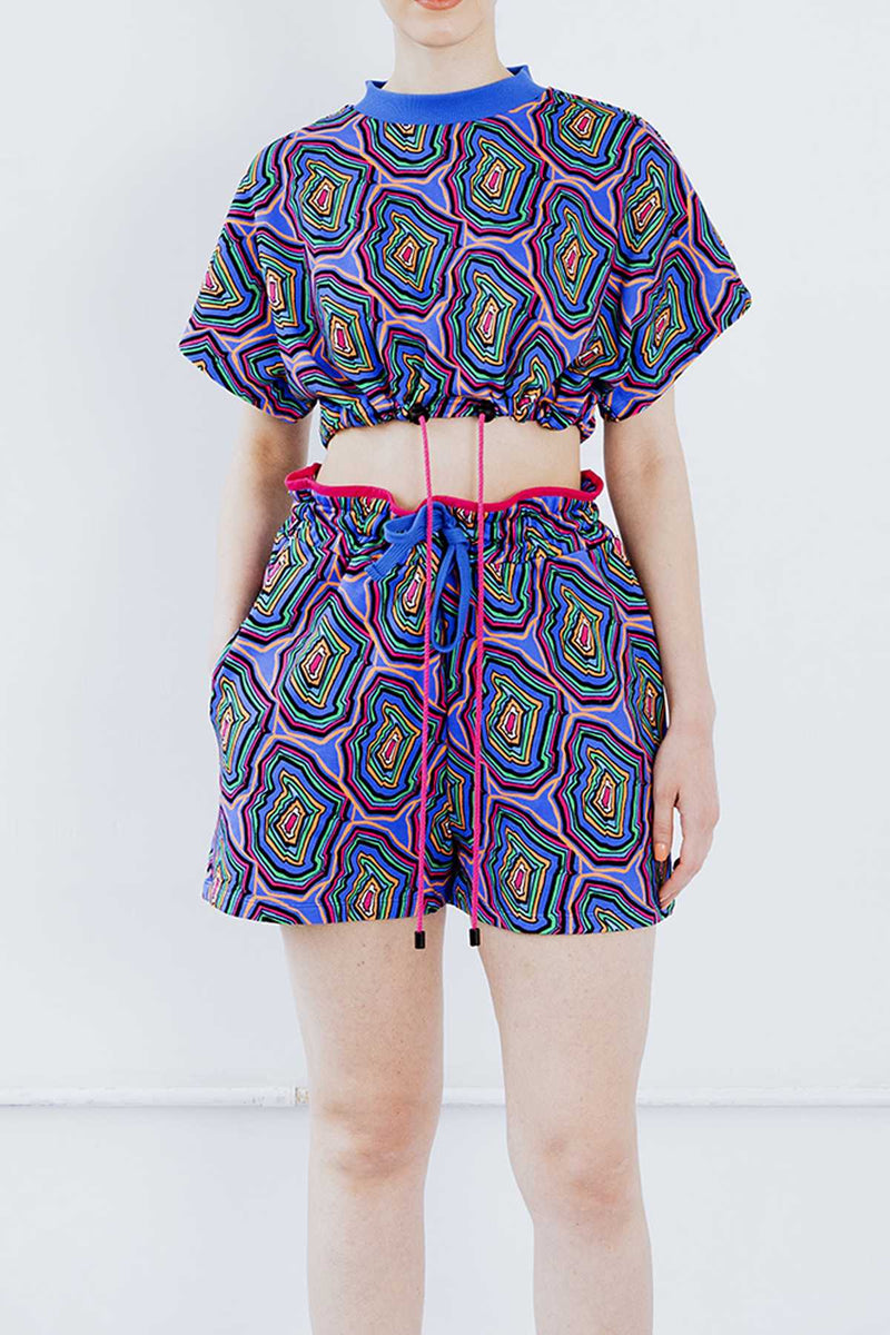 Upcycled - Playsuit - Shorts in Concentric