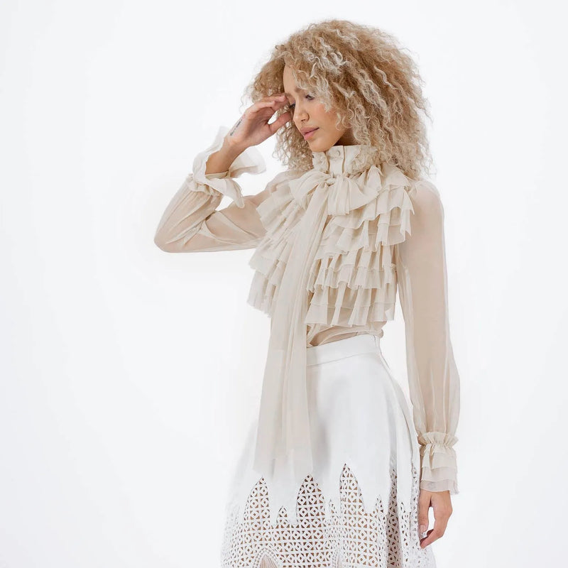 Ruffled Chiffon Blouse