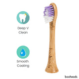 Soniboo - Bamboo Electric Toothbrush Heads Compatible with Sonicare* | Deep Clean 2PK Multi