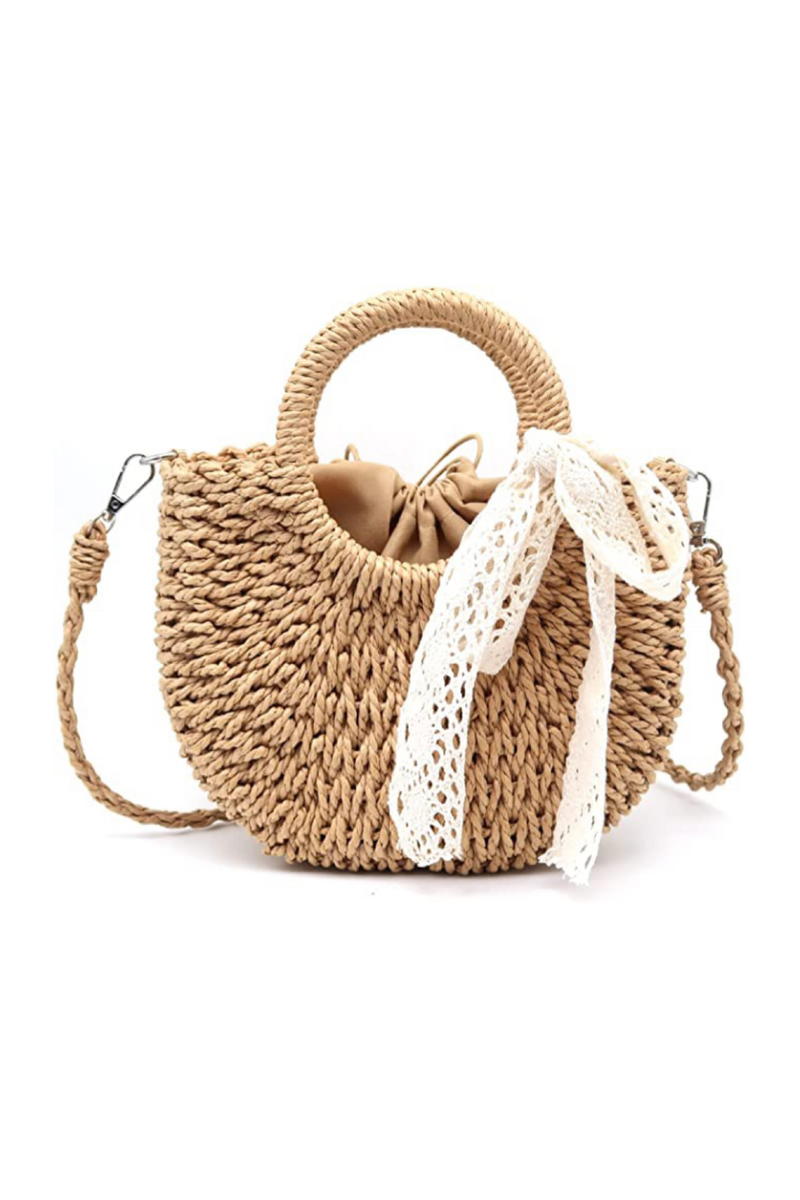 Mini Handwoven Tote Bag - Khaki