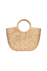 Handwoven Straw Tote Bag - Large