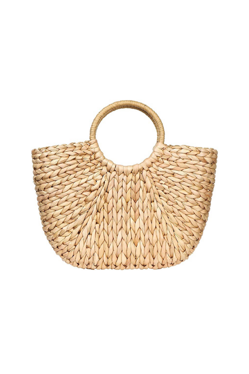 Handwoven Straw Tote Bag - Large