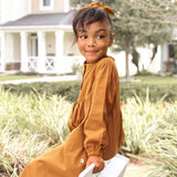 Long-Sleeved Jo Dress- Acorn