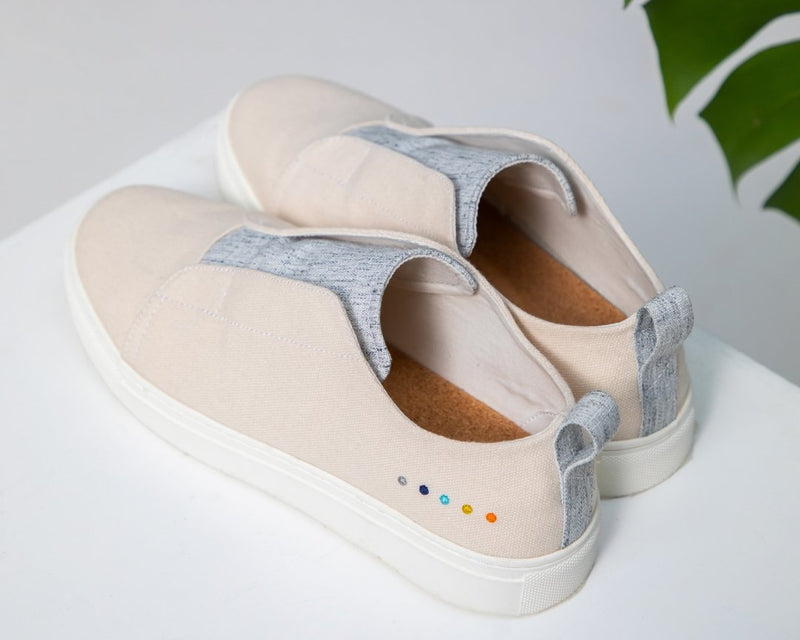 Recycled Canvas Slip-On Shoes in SLATE GREY (For Him & Her)