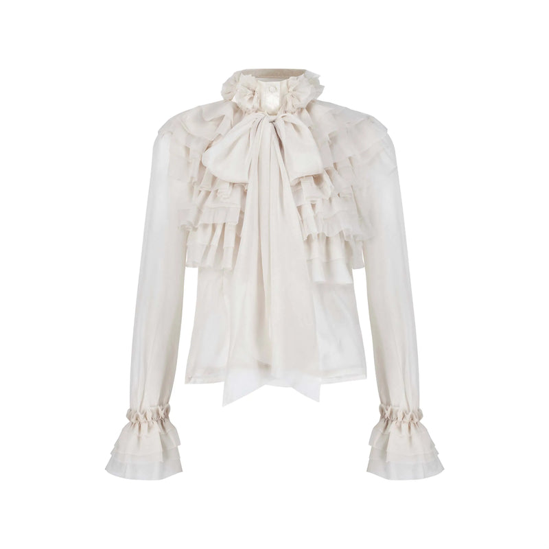 Ruffled Chiffon Blouse